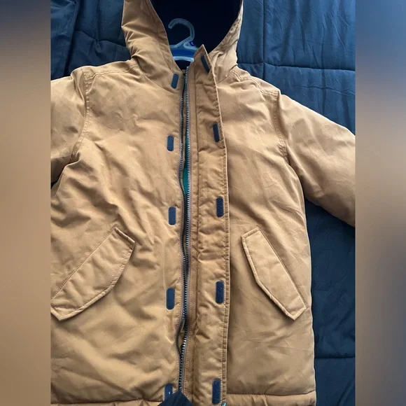Old Navy Boy’s Brown Hooded Puffer Jacket - Picture 2 of 6